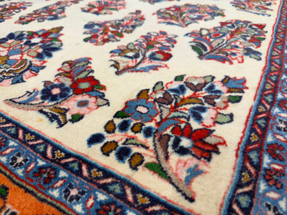 Hand-Knotted Persian Sarouk Rug - 4’3”x6’7”