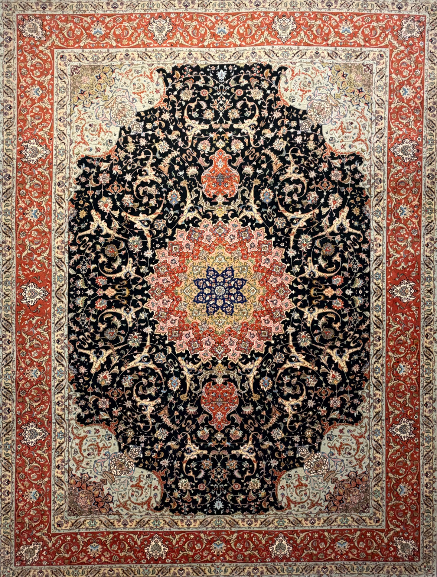 10’x13’ Hand-Knotted 70 Raj Persian Tabriz Rug