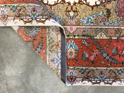 10’x12’9” Fine Hand-Knotted Persian Tabriz Area Rug