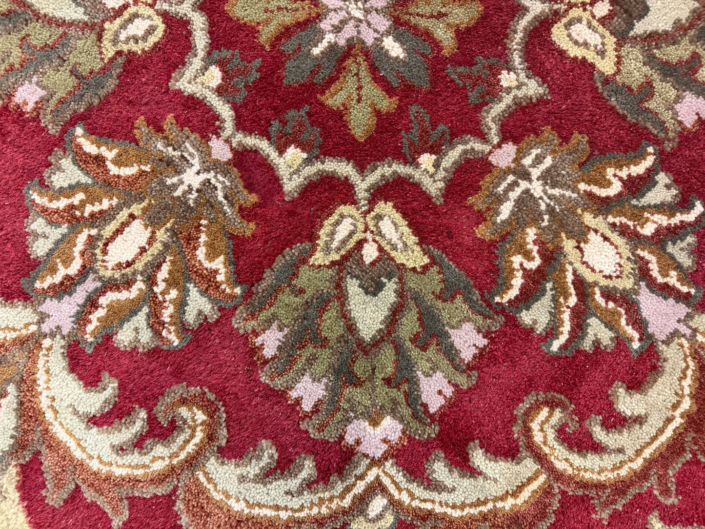 8’ Diameter Hand-Knotted Wool Indian Round Oriental Rug - 8x8 Handmade Carpet