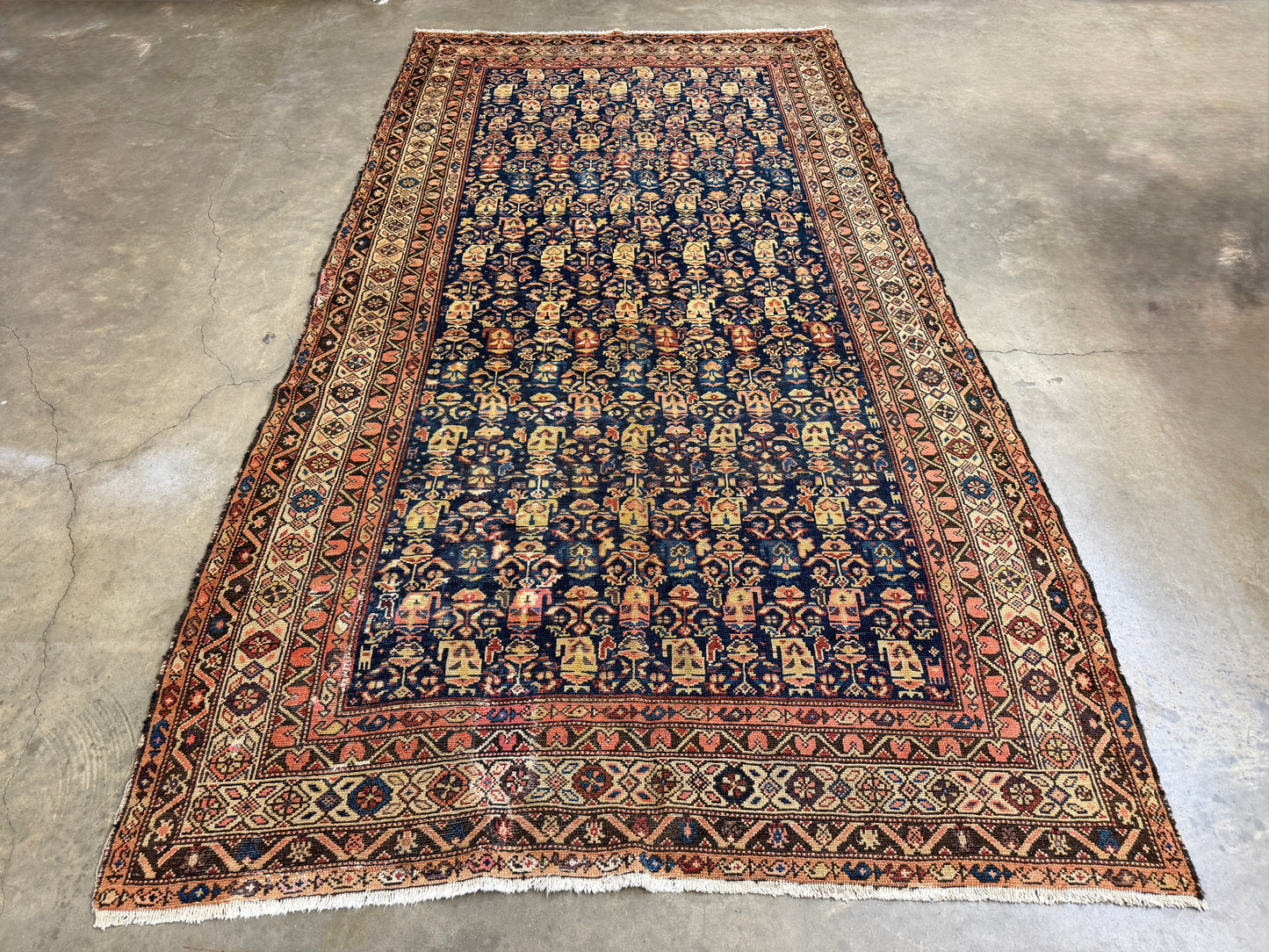 Hand-Knotted Persian Senneh Rug - 5’X9’9”