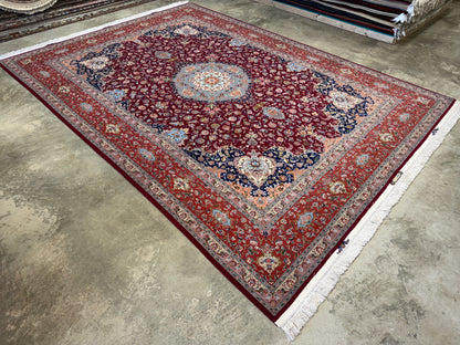 Hand-Knotted 80 Raj Persian Tabriz Rug - Signed - 9’9”x13’6”