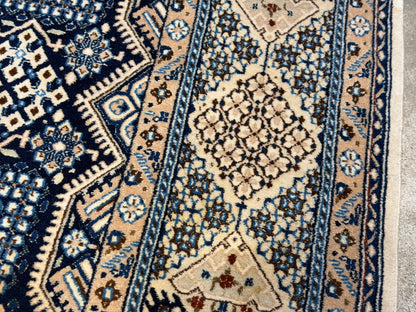 Hand-Knotted Persian Nain Rug - 5’2”x8’9”