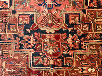 9’4”x12’4” Hand-Knotted Persian Heriz Ahar Area Rug