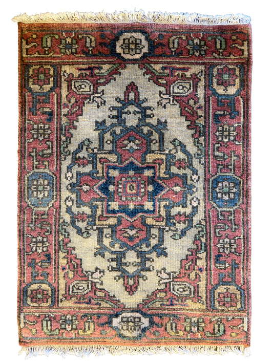 Hand-Knotted IndoHeriz Rug - 2’x3’