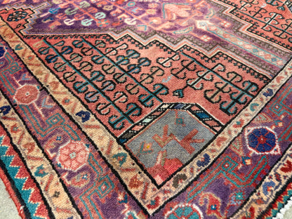 Hand-Knotted Persian Nahavand Rug - 4'2"x7'7"
