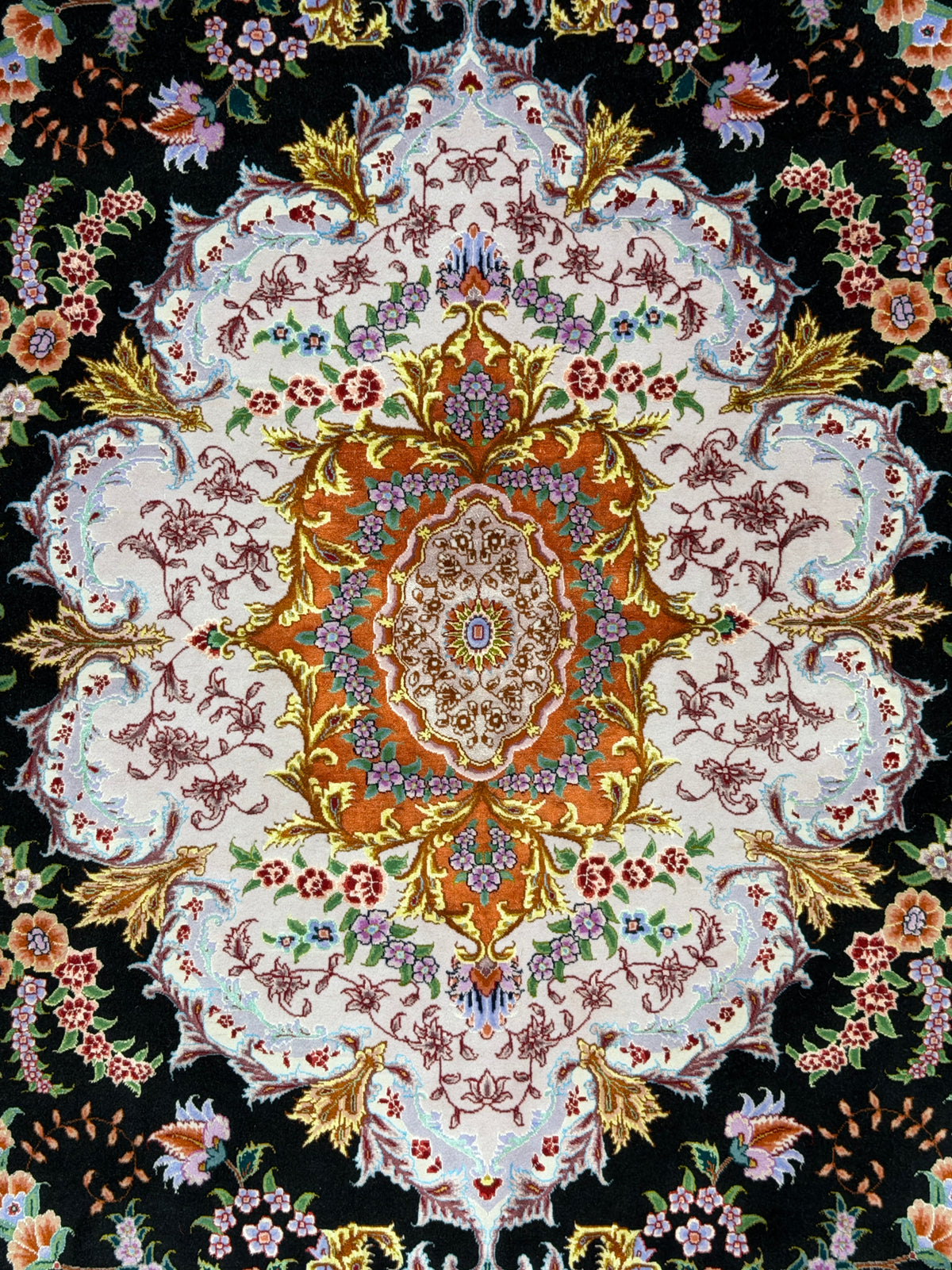 Hand-Knotted 80 Raj Persian Tabriz Rug - Signed Benam - 6’8”x10’