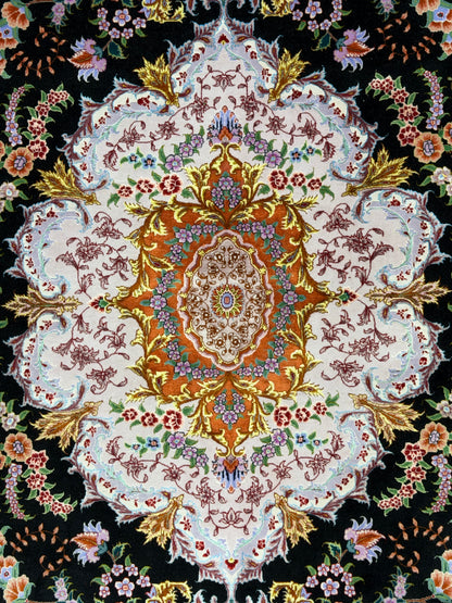 Hand-Knotted 80 Raj Persian Tabriz Rug - Signed Benam - 6’8”x10’