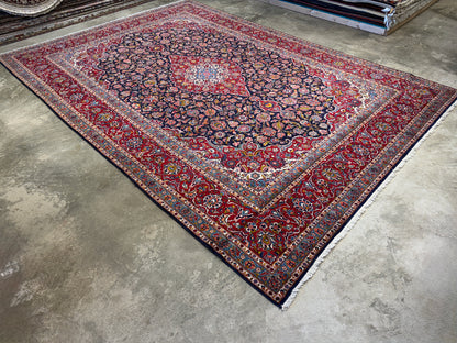 Hand-Knotted Persian Kashan Rug - 9’11”x14’3”