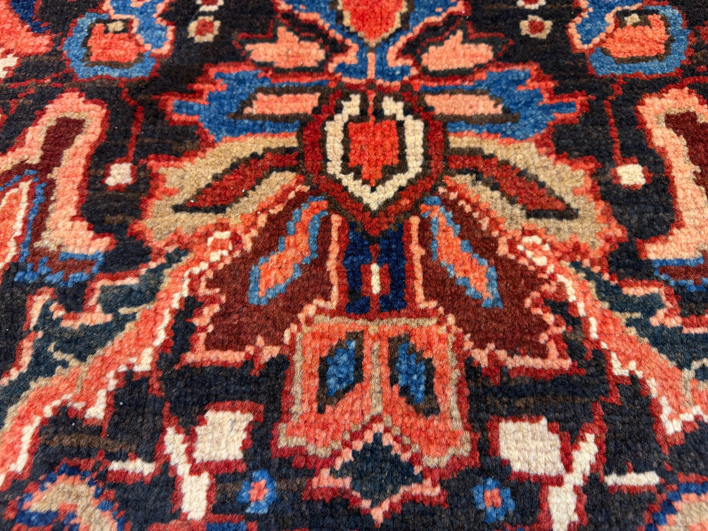9’1”x11’9” Hand-Knotted Persian Heriz Area Rug