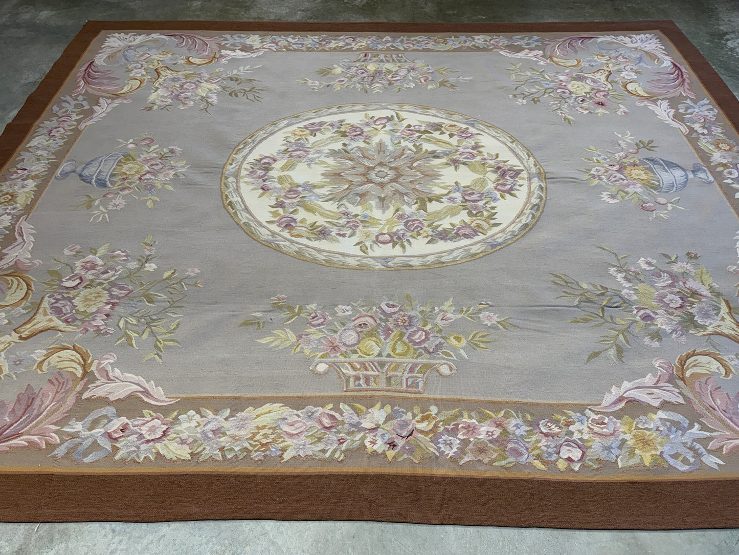 Antique Flatweave Aubusson Rug - 8’x10’