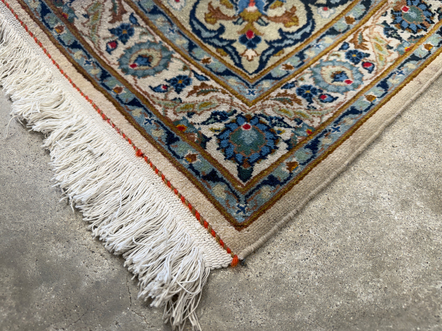 9’6”x12’6” Hand-Knotted Persian Kashan Area Rug