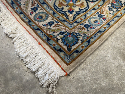 9’6”x12’6” Hand-Knotted Persian Kashan Area Rug