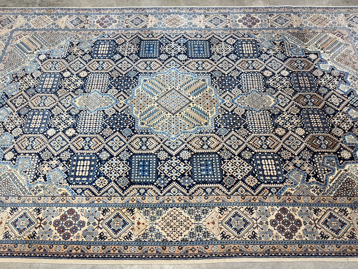 Hand-Knotted Persian Nain Rug - 5’2”x8’9”