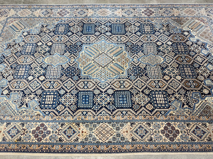 Hand-Knotted Persian Nain Rug - 5’2”x8’9”