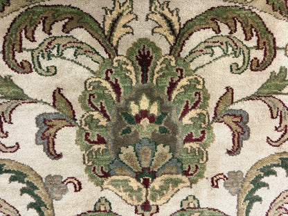 10’2” Diameter Hand-Knotted Wool Indian Round Oriental Rug - 10x10 Handmade Carpet