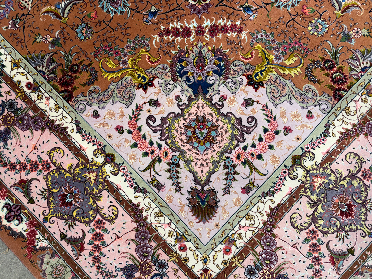 Hand-Knotted 60 Raj Persian Tabriz Rug - Signed Alizadeh - 9’7”x13’4”