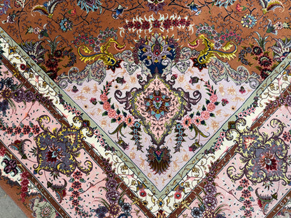 Hand-Knotted 60 Raj Persian Tabriz Rug - Signed Alizadeh - 9’7”x13’4”