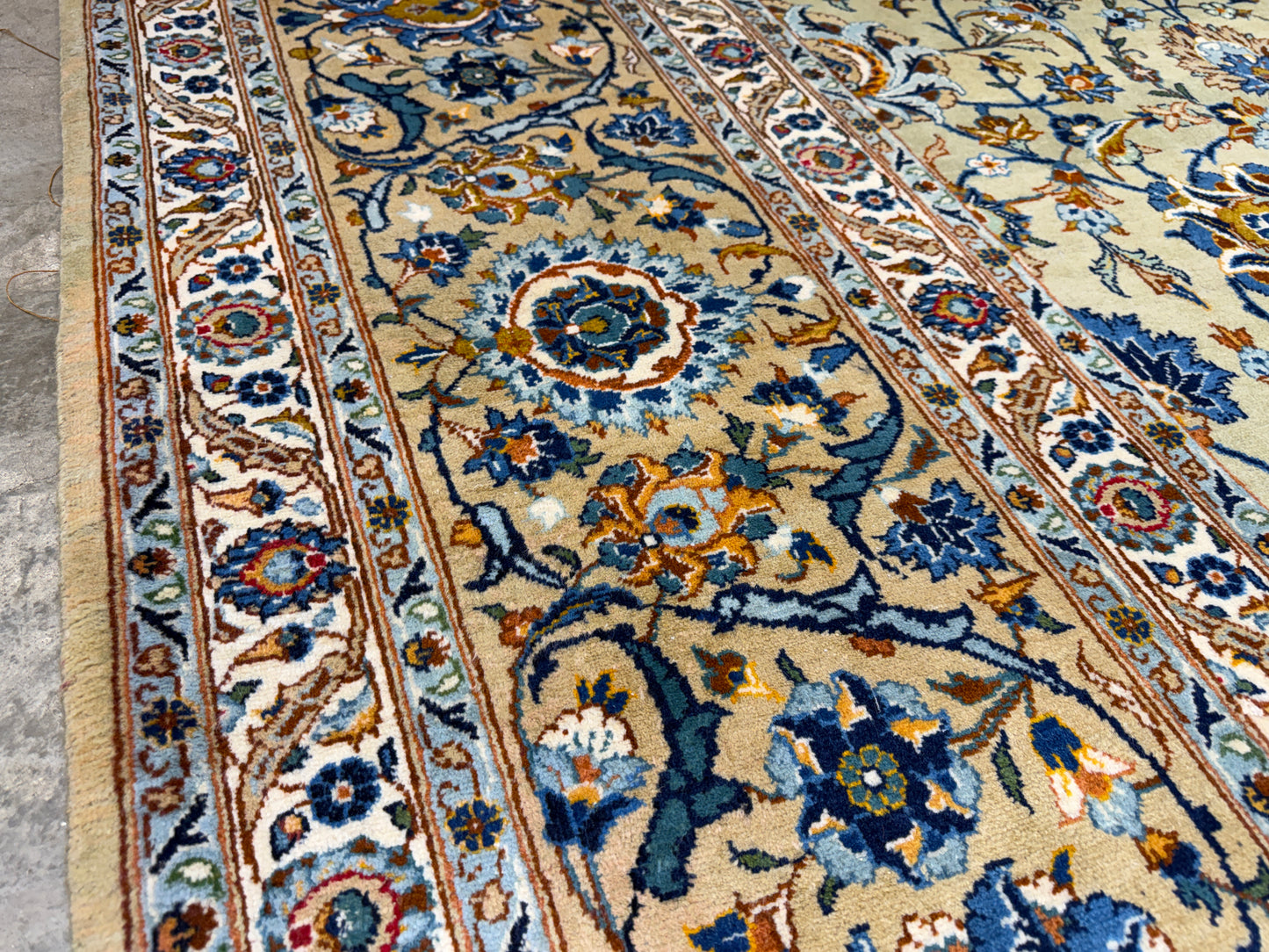 Hand-Knotted Persian Kashan Rug - Signed - 10’5”x13’10”