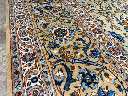 Hand-Knotted Persian Kashan Rug - Signed - 10’5”x13’10”
