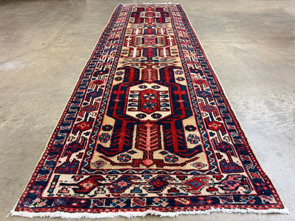 Hand-Knotted Nahavand Runner - 3’2”x10’5”
