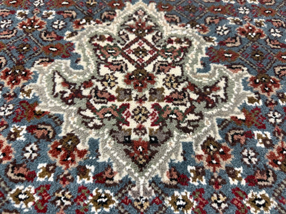 8’ Diameter Hand-Knotted Wool Indian Round Mahi Oriental Rug - 8x8 Handmade Carpet