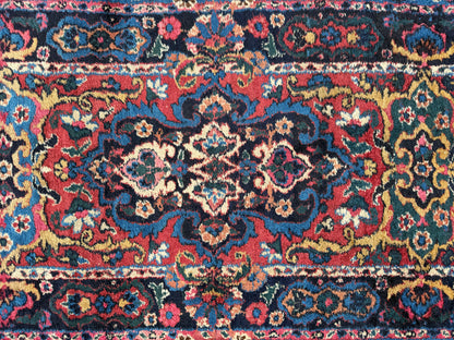 13’6”x21’10” Antique Hand-Knotted Very Fine Wool Persian Kerman Area Rug