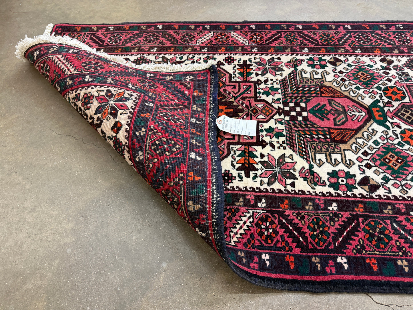 3’1”x18’4” Hand-Knotted Wool Heriz Persian Runner 3x18 Handmade Pink Rug