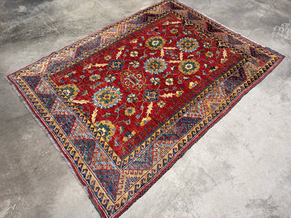 Hand-Knotted IndoMahal Rug - 5’5”x7’3”