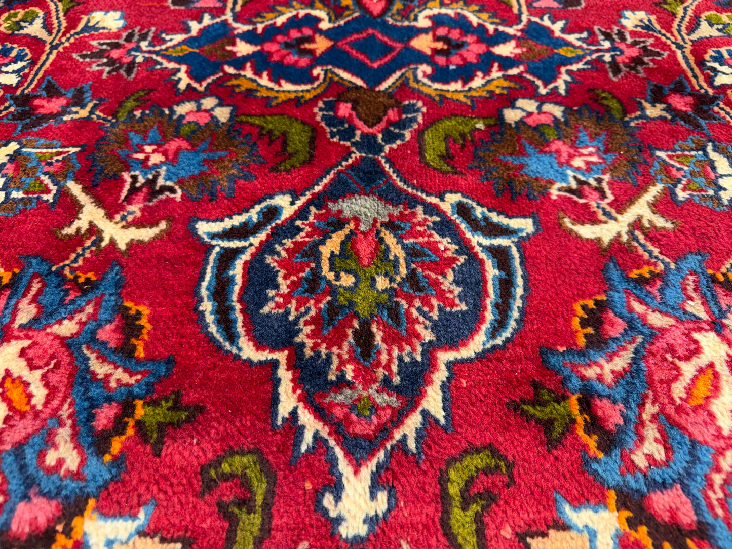 Antique Hand-Knotted Persian Mashad Rug - 9’6”x12’8”