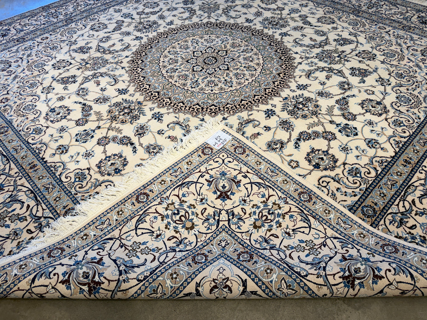 10’x10’ Hand-Knotted Persian Nain Area Rug