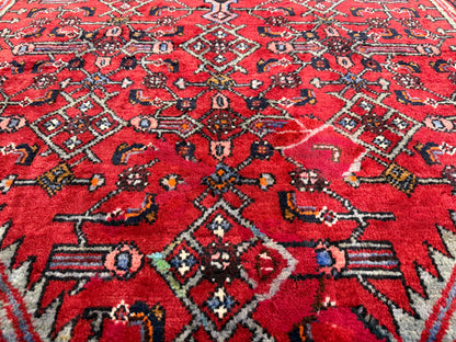 Hand-Knotted Persian Hamadan Rug - 5'x9'4"