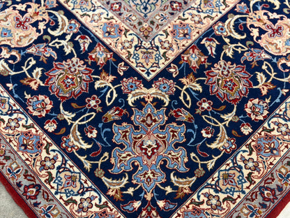 Antique Hand-Knotted Persian Isfahan Rug - Signed Zolfaghari - 8’10”x12’4”