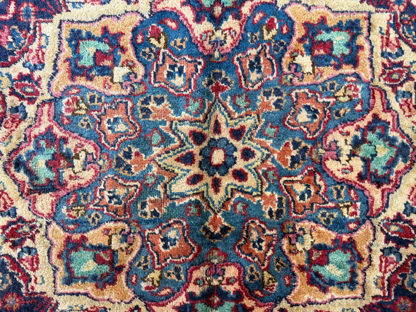 Hand-Knotted Wool Mashad Rug - 9’7”x12’5”