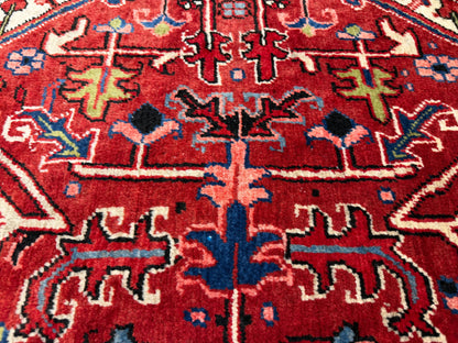Hand-Knotted Persian Heriz Rug - 7’9”x9’6”