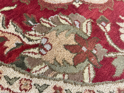 8’ Diameter Hand-Knotted Wool Indian Round Oriental Rug - 8x8 Handmade Carpet