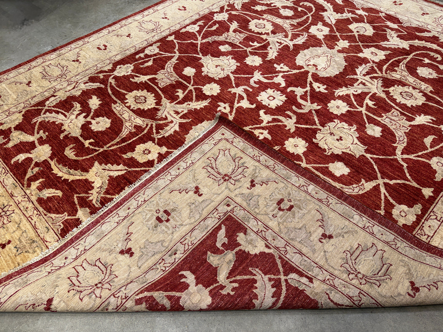 Hand-Knotted Peshawar Rug - 8’x10’
