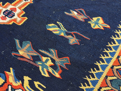 Antique Hand-Knotted Persian Senneh Rug - 4’6”x6’8”