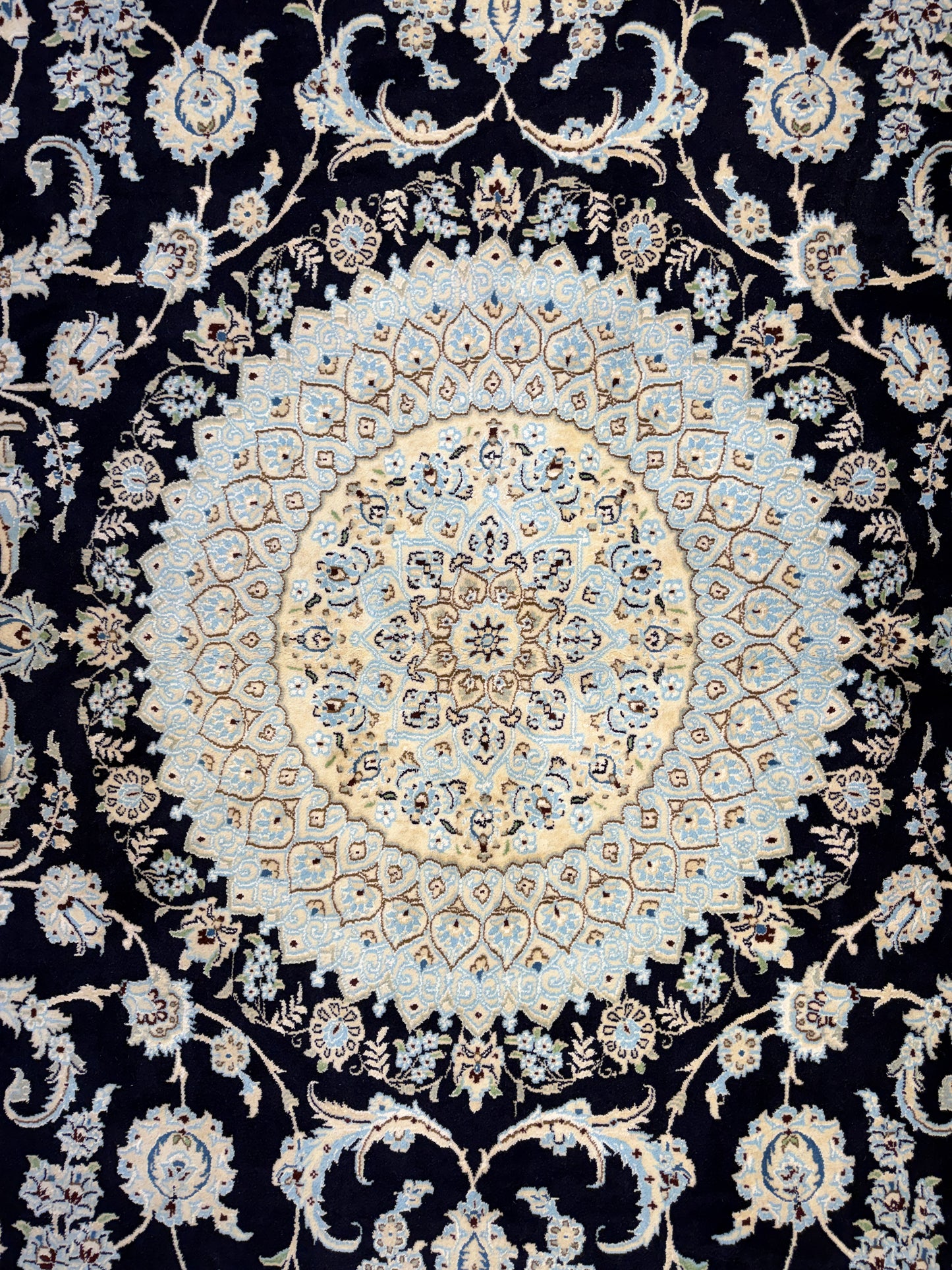 Hand-Knotted Persian Nain Rug - 10’x13’1”