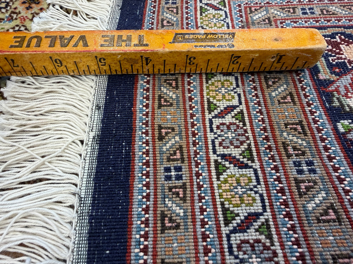 Hand-Knotted Persian Tabriz Mahi Rug - 6'7"x9'9"