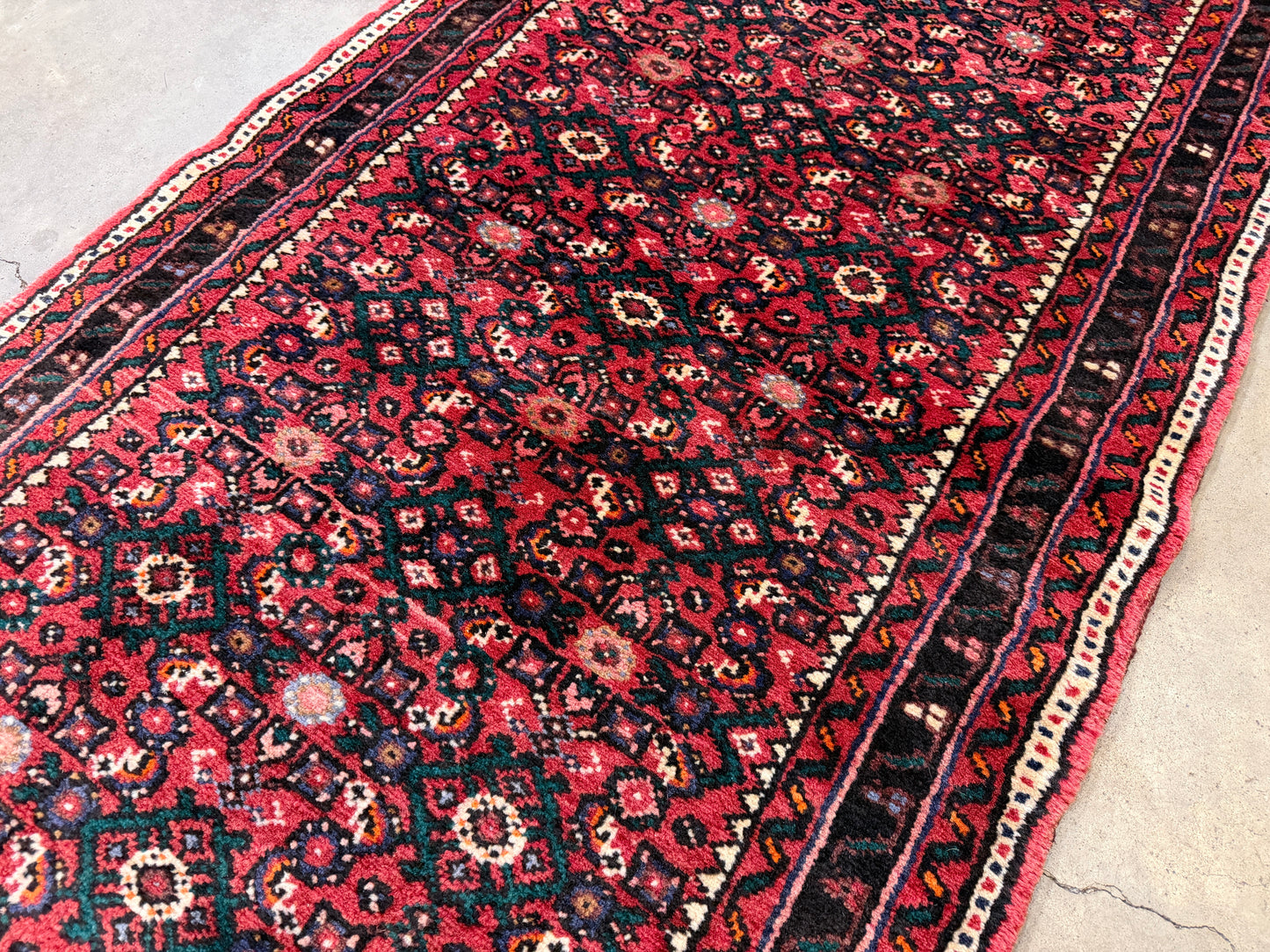 Hand-Knotted Hosseinabad Runner - 2’9”x13’