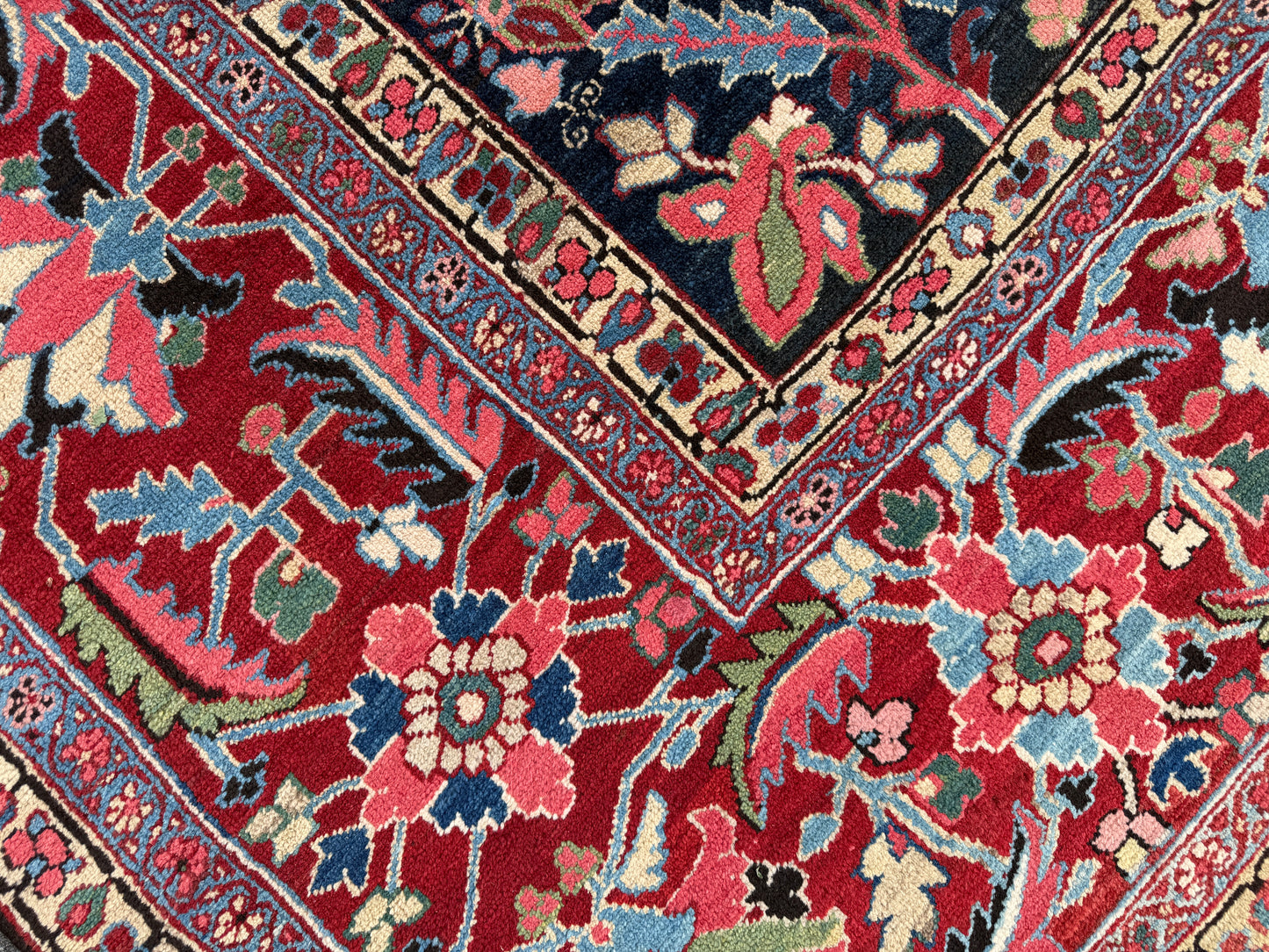 Hand-Knotted Antique Persian Heriz Rug - 12’6”x22’6”