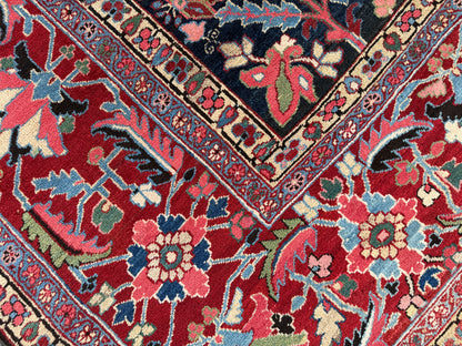 Hand-Knotted Antique Persian Heriz Rug - 12’6”x22’6”