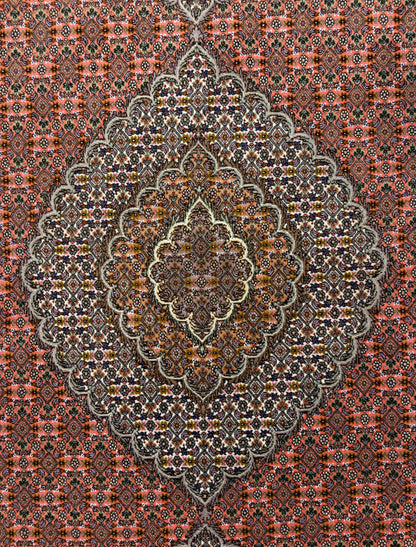 Hand-Knotted Persian Tabriz Mahi Rug - 6'10"x10'1"