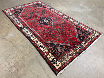 Hand-Knotted Persian Hamadan Rug - 5'x9'4"