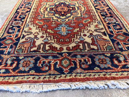 Hand-Knotted IndoHeriz Rug - 2’x3’