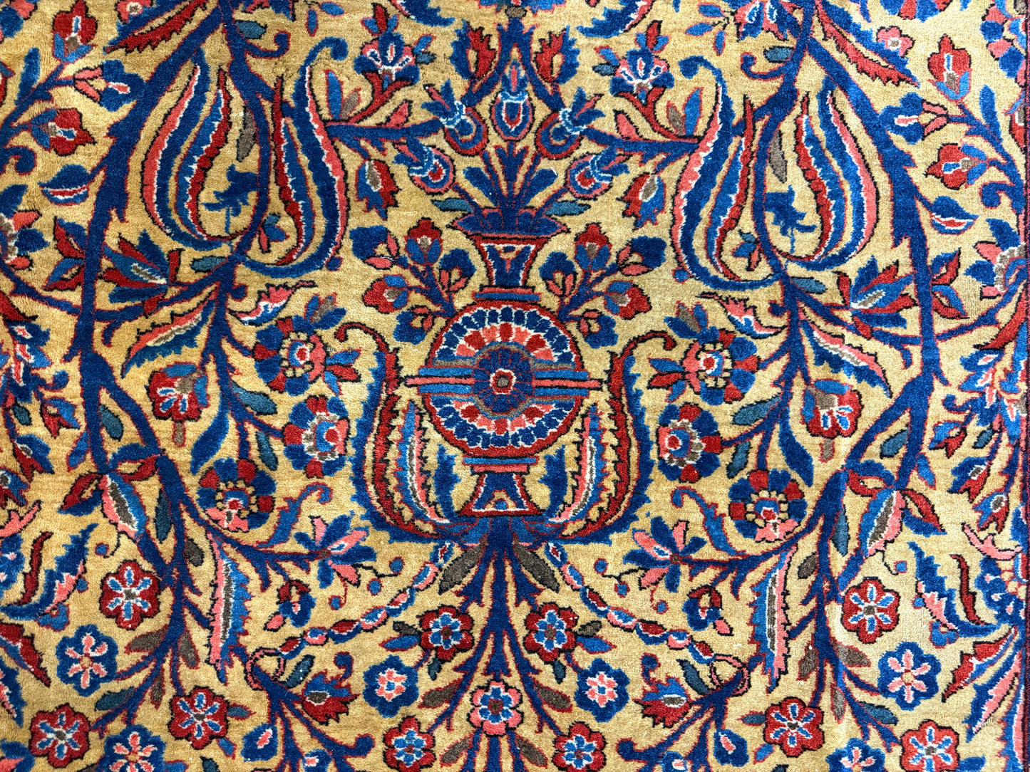 Antique Hand-Knotted Persian Kashan Rug - 8'8"x11'9"