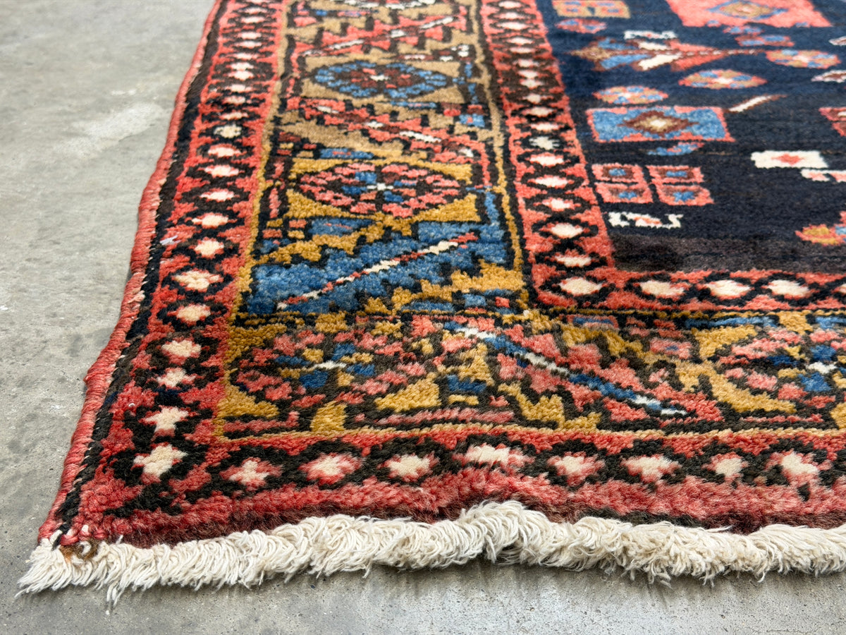 Hand-Knotted Persian Hamadan Rug - 3’10”x6’8”