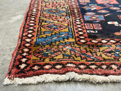 Hand-Knotted Persian Hamadan Rug - 3’10”x6’8”
