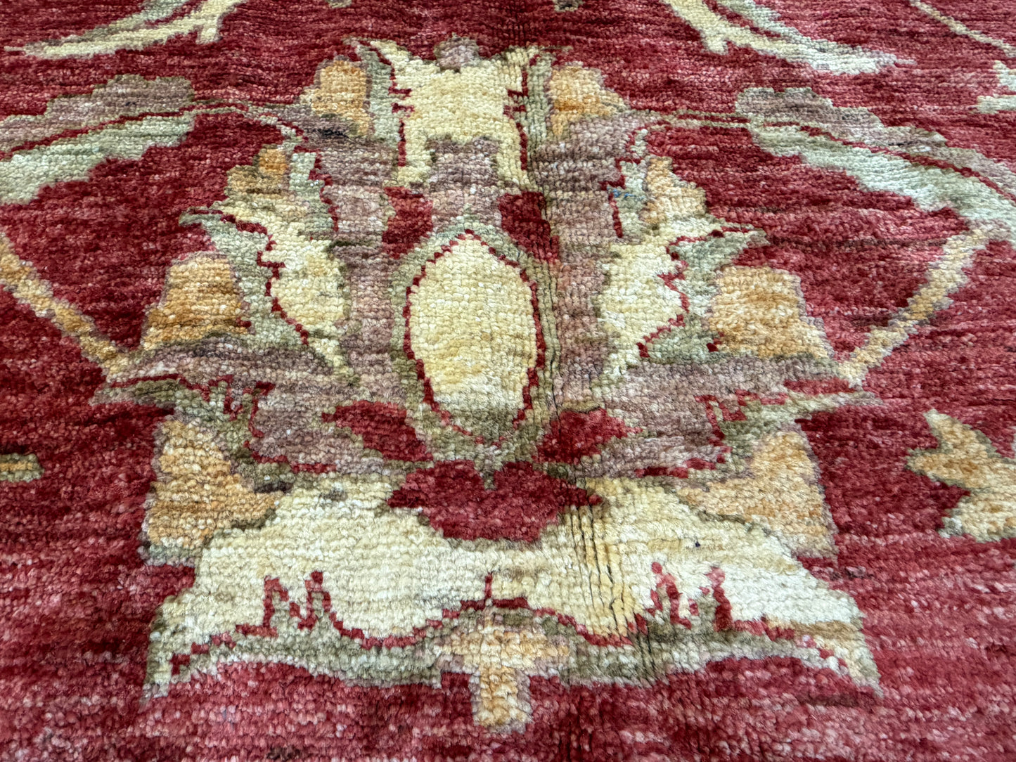 10’9”x14’6” Hand-Knotted Wool Agra Rug Handmade All-over Area Carpet